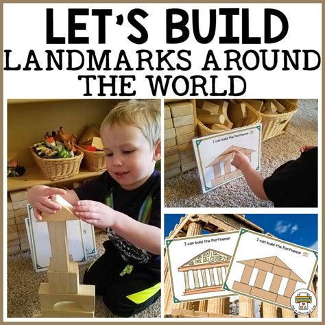 lets build landmarks   world pre  printable fun