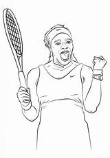 Serena Williams Coloring Pages Printable Clipart Sheets Drawing Girl Month History African American Supercoloring Tennis Colouring Print Color Celebrate Power sketch template