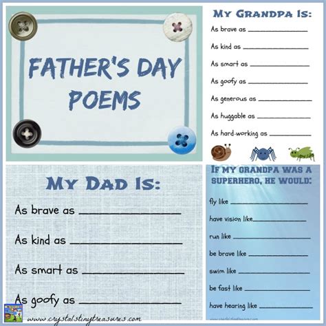 fathers day poem printable castle view academy