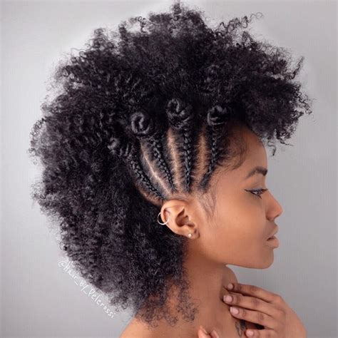 40 creative updos for curly hair braided mohawk