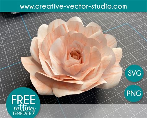 giant paper rose template creative vector studio