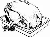 Turkey Pan Meat Illustration Cooking Coloring Pages Stock Clip sketch template