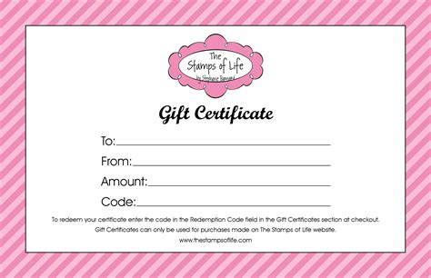 downloadable  printable gift certificate