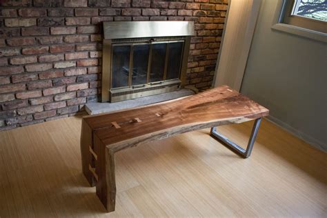 custom walnut slab coffee table     powell woodworks custommadecom