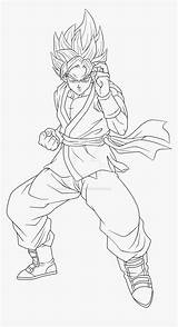 Goku Ssgss Dbz Saiyan Albanysinsanity God Vegito Transparent Colorear24 sketch template
