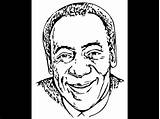 Cosby Bill Drawing Step Sketch Face sketch template