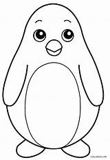 Penguin Coloring Pages Baby Printable Kids sketch template