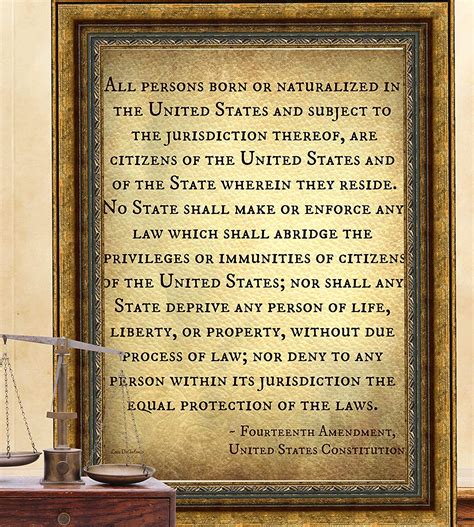 Fourteenth 14th Amendment United States Constitution