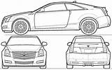 Cadillac Cts Escalade Eldorado Blueprints Getoutlines sketch template