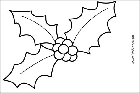 christmas holly  berries template