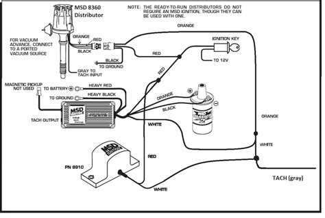 msd  wiring diagram  tach