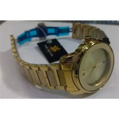 time square men golden stainless steel wrist   rs