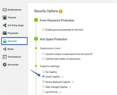 verification code captainform