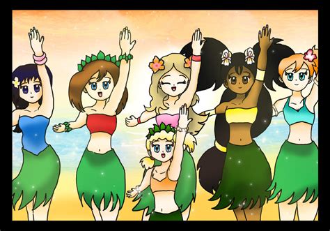 pokemon hula girls by dark anmut on deviantart