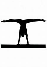 Handstand Gymnastics Stag sketch template