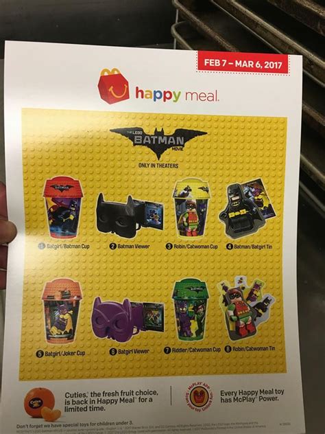 lego batman  mcdonalds happy meal toys coming