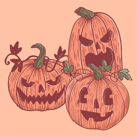 vintage printable halloween pumpkin art     printablee