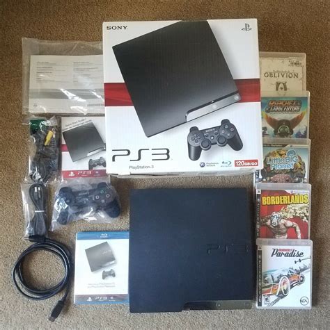 sony playstation  slim game console gb  box accessories