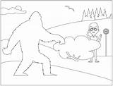 Sasquatch sketch template