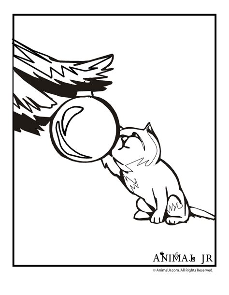 kitten  ornament christmas coloring page woo jr kids activities