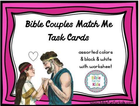bible couples match  bible fun  kids