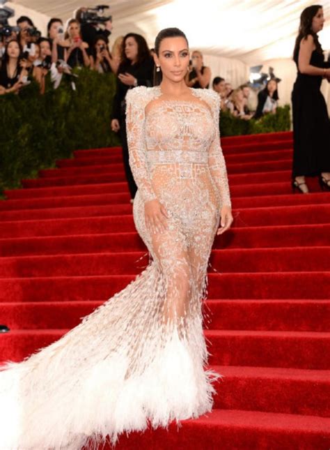 Kim Kardashian Met Gala Dress 2015 Celebrity Evening Dresses With