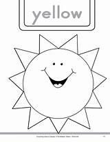 Yellow Coloring Pages Toddlers Worksheet Triangle Pre Shapes Colors sketch template