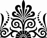 Damask Clipart Clip Clipground sketch template