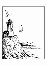 Leuchtturm Colorare Phare Disegno Coloriage Vuurtoren Ausdrucken Ausmalbilder Malvorlagen Lighthouses Ausmalen Leuchttürme Vorlagen sketch template