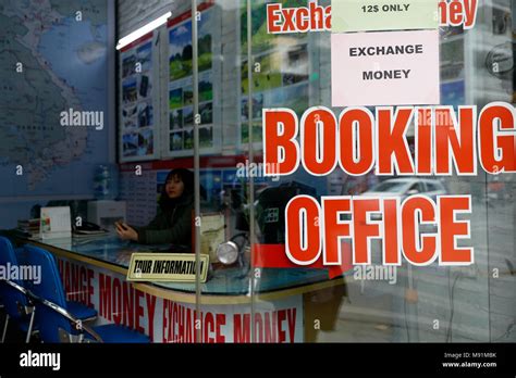 travel agency booking office hanoi vietnam stock photo alamy