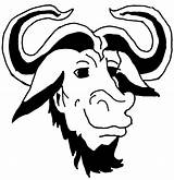 Gnu Coloring Head Redrawn Wildebeest Pages Getcolorings sketch template