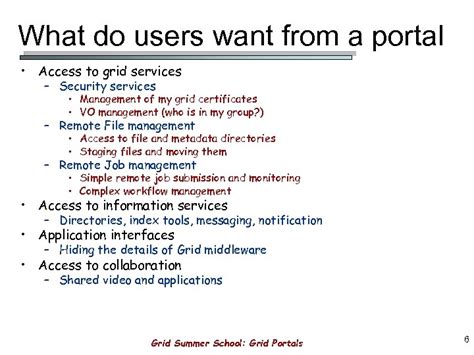 grid portals a user s gateway to the
