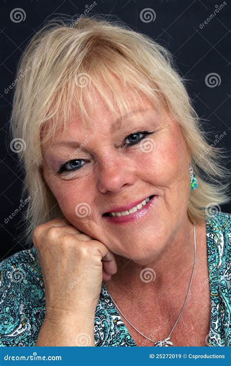Mature Blonde Woman Headshot Stock Image Image Of Older Headshot