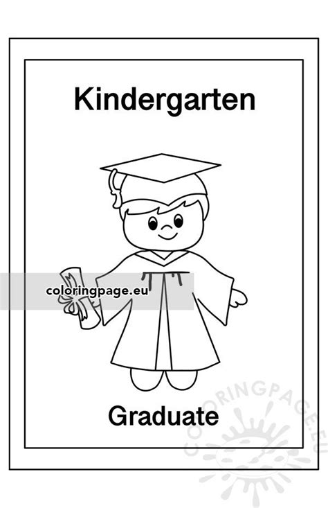 happy boy graduate  coloring page