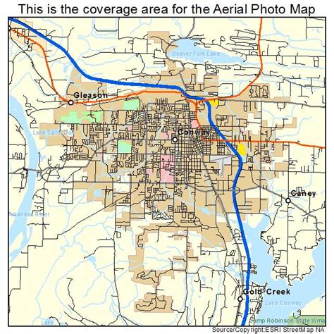aerial photography map  conway ar arkansas