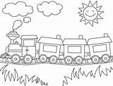 Trem Colorir Trenzinhos Atividade Trenzinho Desenhos Kolorowanki Vazado Blank Trens Visitar sketch template