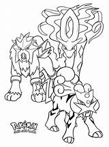 Pokemon Coloring Legendary Pages Printable Kids sketch template