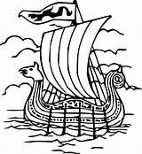 Vikings Drakkar Dessin Viking Coloring Kids Ship Pages sketch template