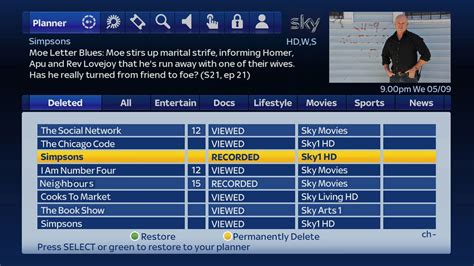 sky hd tv guide  undelete feature techradar