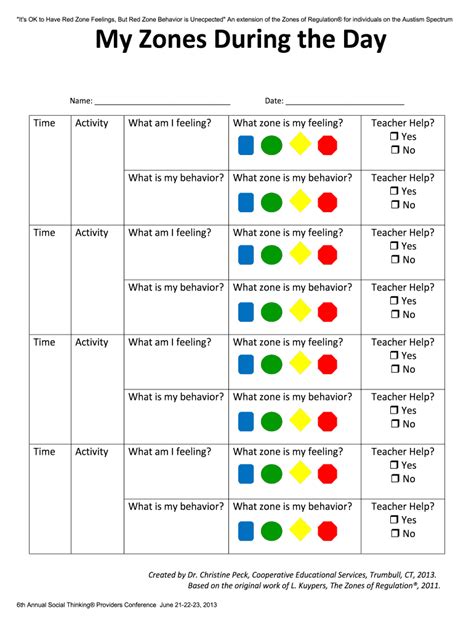 zones  regulation  printable