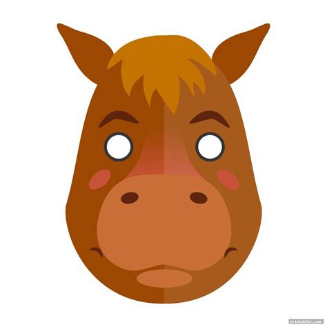 horse mask template printable