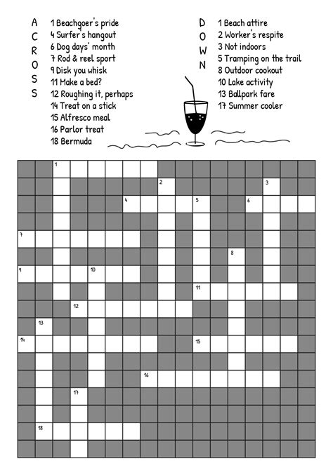 crossword puzzles printable dga quarterly magazine spring