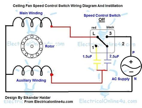 ceiling fan wiring schematic switch