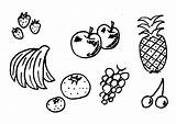 Frutas Frutta Dibujo Fruta Kleurplaat Fruits Obst Malvorlage Felul Tot Owoce Wydrukowania Kleurplaten Grandes Educol Fructe Figuras Frutto Desenhos Memorama sketch template