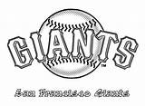 Baseball Teams Coloring Giants Logo Pages sketch template