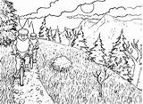 Mountain Coloring Biking Boys Two Bike sketch template