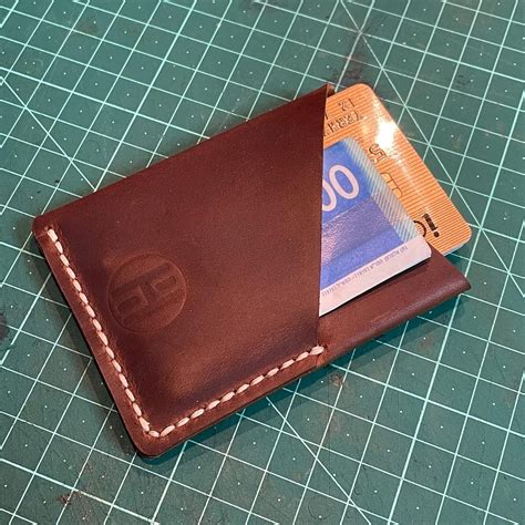 pattern minimalist leather wallet   etsy