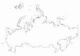 Map Russia Blank Outline sketch template