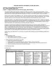personal mastery outline  rubric  personal mastery assignment