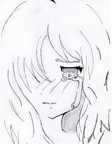 Anime Sad Crying Sketch Lonely Drawing Drawings Eye Deviantart Stats Downloads Getdrawings sketch template